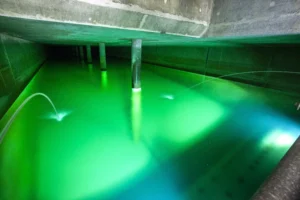 Der Blick in einen Trinkwasserspeicher. Foto: MVV/Roland Horn